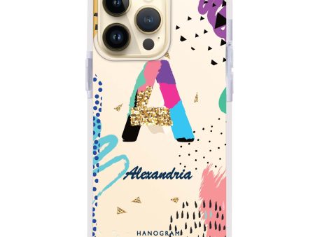 Artistic Monogram IV iPhone 14 Pro Max Ultra Shockproof Case on Sale