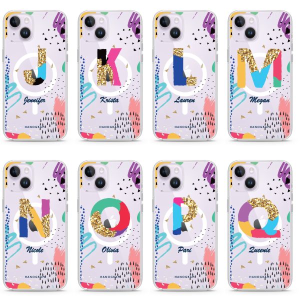 Artistic Monogram IV iPhone 12 MagSafe Compatible Ultra Clear Case For Sale