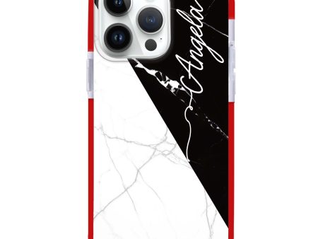 Black and white Stripes iPhone 13 Pro MagSafe Compatible Ultra Shockproof Case Discount