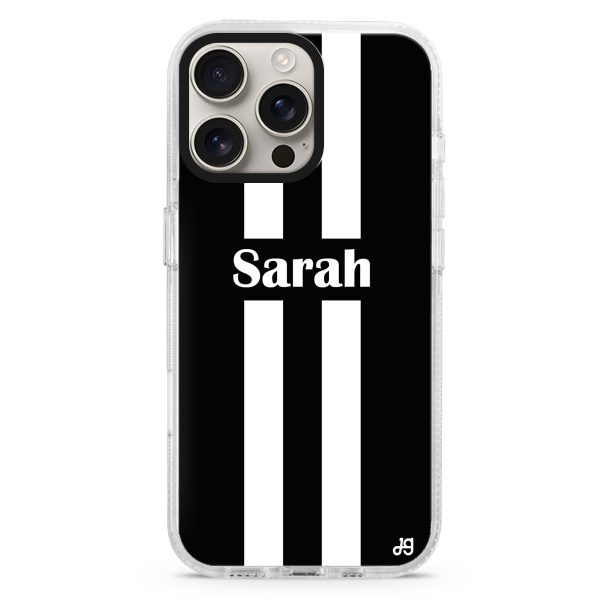 Black and white Stripes iPhone 14 Pro Ultra Clear Case Online