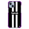 Black and white Stripes iPhone 14 Plus MagSafe Compatible Ultra Shockproof Case Online now