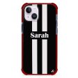 Black and white Stripes iPhone 12 MagSafe Compatible Ultra Shockproof Case Discount