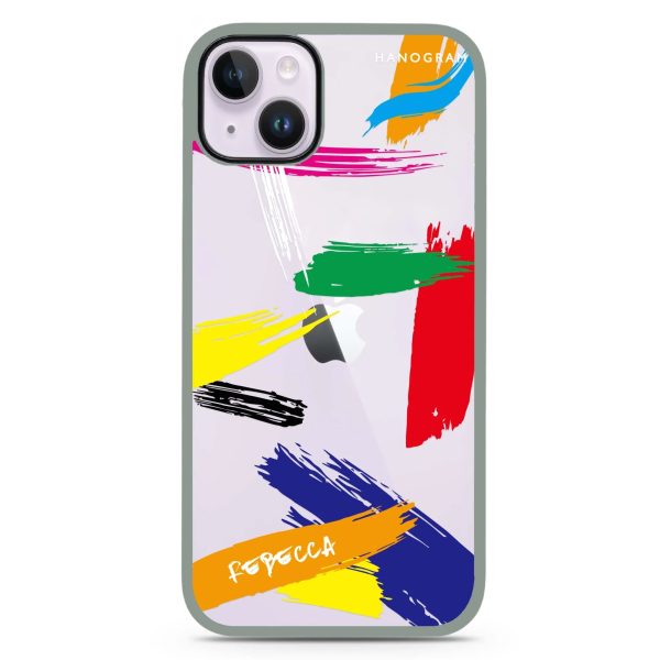 Brush Paint iPhone 13 Mini Impact Guard Bumper Case For Cheap