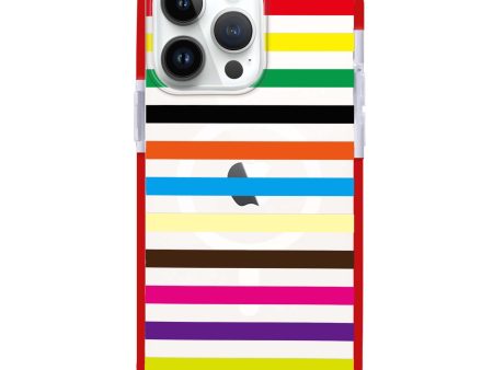 colorful stripe iPhone 12 Pro MagSafe Compatible Ultra Shockproof Case Online now