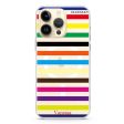 colorful stripe iPhone 13 Pro MagSafe Compatible Ultra Clear Case Online now