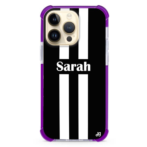 Black and white Stripes iPhone 12 Pro Ultra Shockproof Case Supply