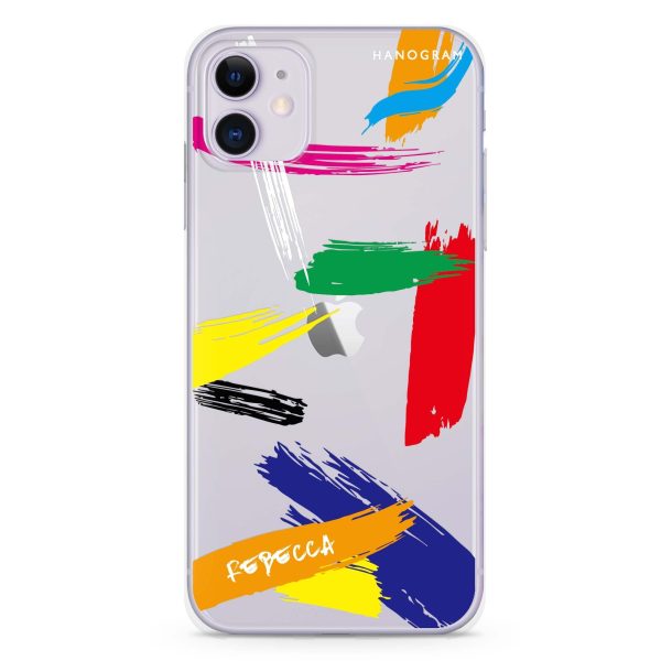 Brush Paint iPhone 11 Ultra Clear Case Online now