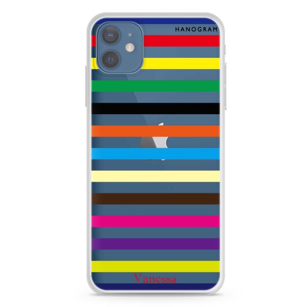 colorful stripe iPhone 12 Ultra Clear Case Supply