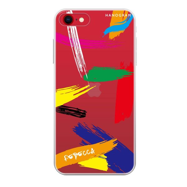 Brush Paint iPhone SE Ultra Clear Case Hot on Sale