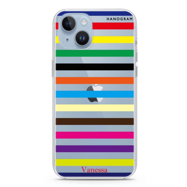 colorful stripe iPhone 14 Ultra Clear Case For Discount