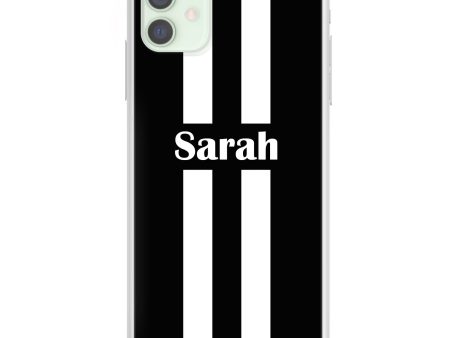 Black and white Stripes iPhone 12 Ultra Clear Case on Sale