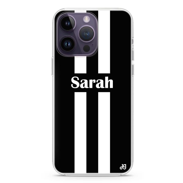 Black and white Stripes iPhone 13 Pro Ultra Clear Case on Sale