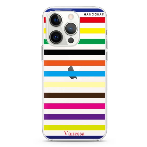 colorful stripe iPhone 13 Pro Ultra Clear Case Hot on Sale