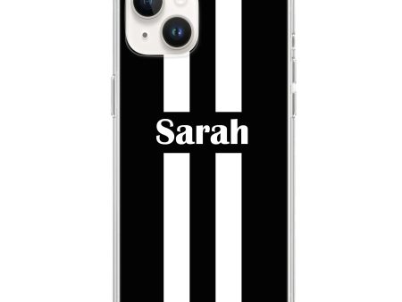 Black and white Stripes iPhone 12 MagSafe Compatible Ultra Clear Case Online Hot Sale