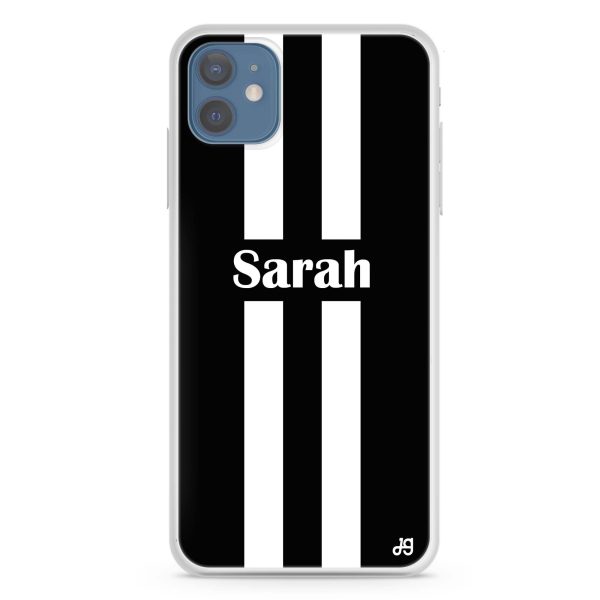 Black and white Stripes iPhone 12 mini Ultra Clear Case Online now