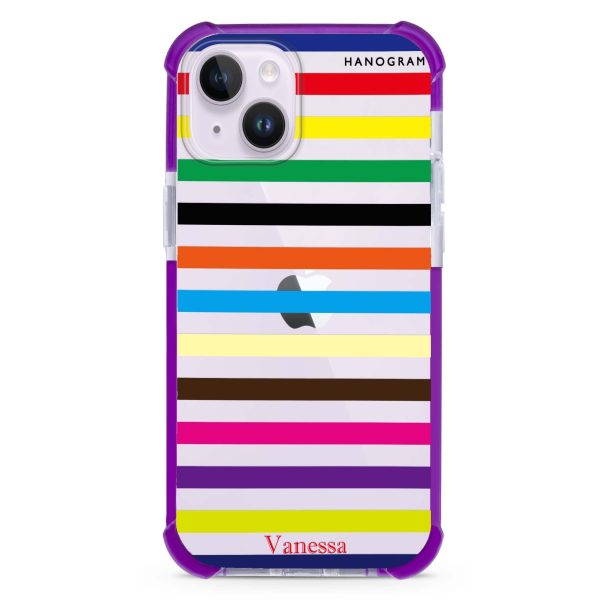 colorful stripe iPhone 13 Ultra Shockproof Case Online Sale