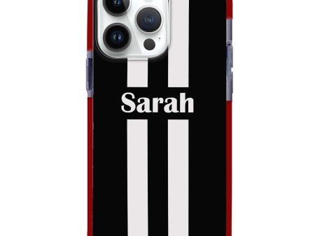 Black and white Stripes iPhone 14 Pro Ultra Shockproof Case Online now