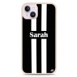 Black and white Stripes iPhone 14 Impact Guard Bumper Case on Sale