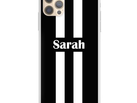 Black and white Stripes iPhone 12 Pro Max Ultra Clear Case Online Sale