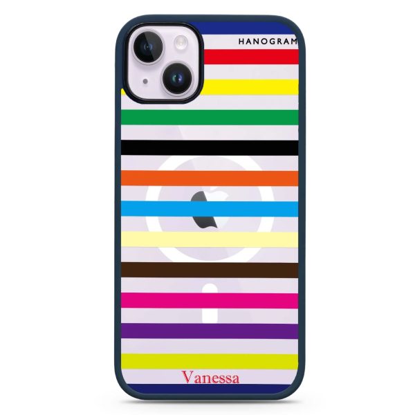 colorful stripe iPhone 14 MagSafe Compatible Impact Guard Bumper Case Supply