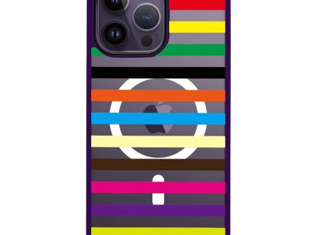 colorful stripe iPhone 14 Pro MagSafe Compatible Impact Guard Bumper Case Discount