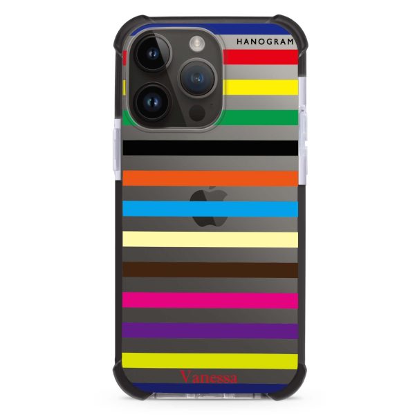 colorful stripe iPhone 13 Pro Ultra Shockproof Case Online