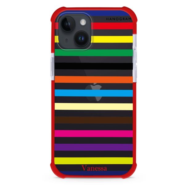 colorful stripe iPhone 12 Ultra Shockproof Case Online