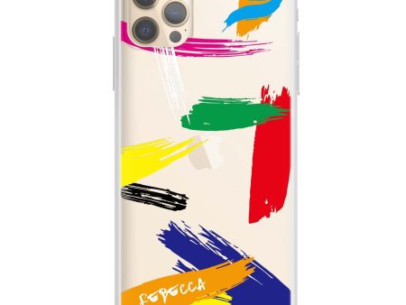 Brush Paint iPhone 12 Pro Ultra Clear Case Hot on Sale