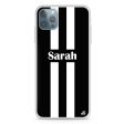 Black and white Stripes iPhone 12 Pro Ultra Clear Case Hot on Sale