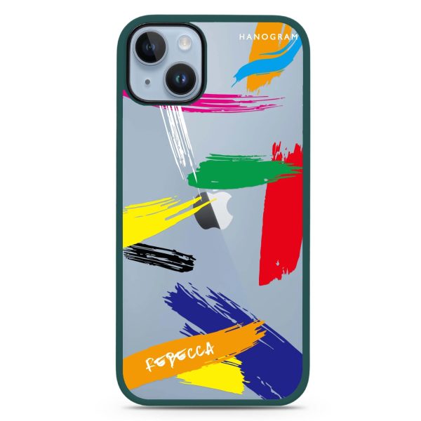 Brush Paint iPhone 14 Impact Guard Bumper Case Fashion