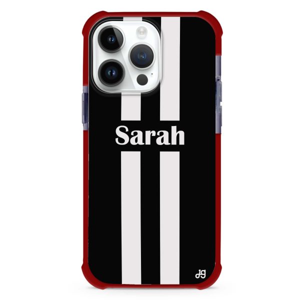 Black and white Stripes iPhone 12 Pro Ultra Shockproof Case Supply