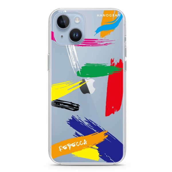 Brush Paint iPhone 14 Plus Ultra Clear Case Sale