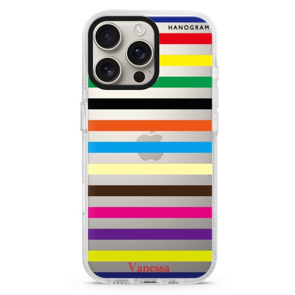 colorful stripe iPhone Ultra Clear Case Online Sale