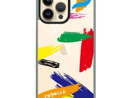 Brush Paint iPhone 14 Pro Impact Guard Bumper Case Cheap