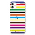 colorful stripe iPhone 11 Ultra Clear Case For Sale