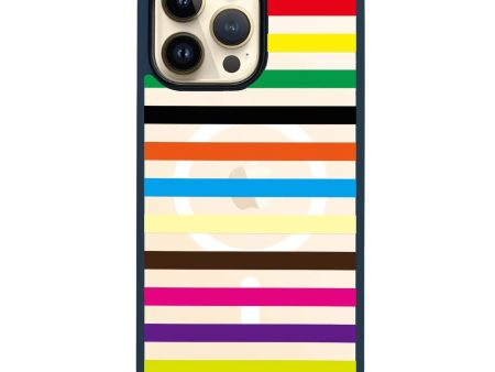 colorful stripe MagSafe Compatible Impact Guard Bumper Case Online now