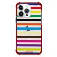 colorful stripe iPhone 14 Pro MagSafe Compatible Ultra Shockproof Case on Sale