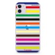 colorful stripe iPhone 11 Ultra Clear Case For Sale