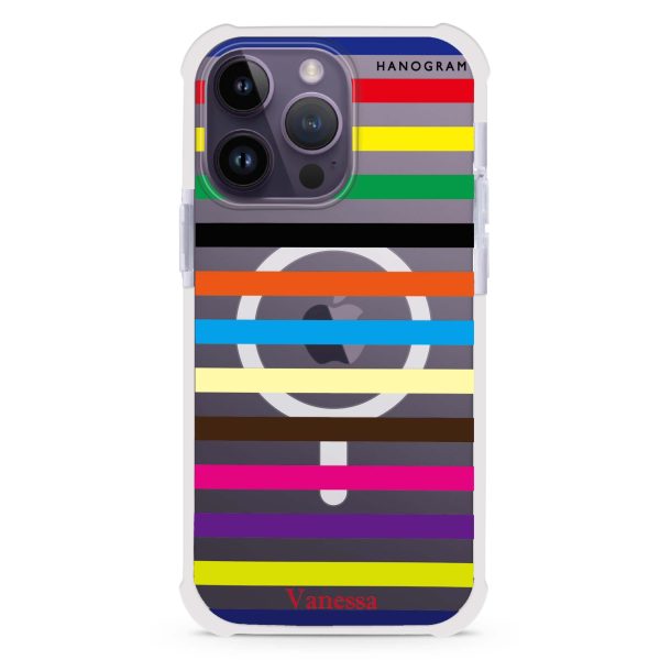 colorful stripe iPhone 12 Pro MagSafe Compatible Ultra Shockproof Case Online now