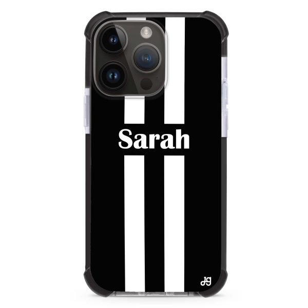 Black and white Stripes iPhone 13 Pro Ultra Shockproof Case Online