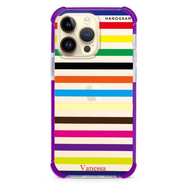 colorful stripe iPhone 14 Pro Ultra Shockproof Case Online Sale