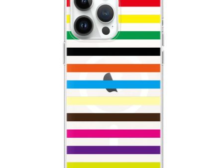 colorful stripe iPhone 12 Pro MagSafe Compatible Ultra Clear Case Hot on Sale