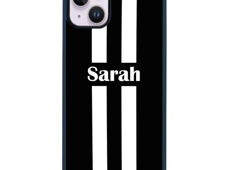 Black and white Stripes iPhone 14 MagSafe Compatible Impact Guard Bumper Case Online Hot Sale