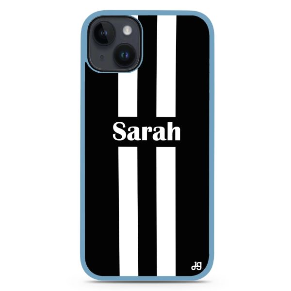 Black and white Stripes iPhone 13 Impact Guard Bumper Case Online now