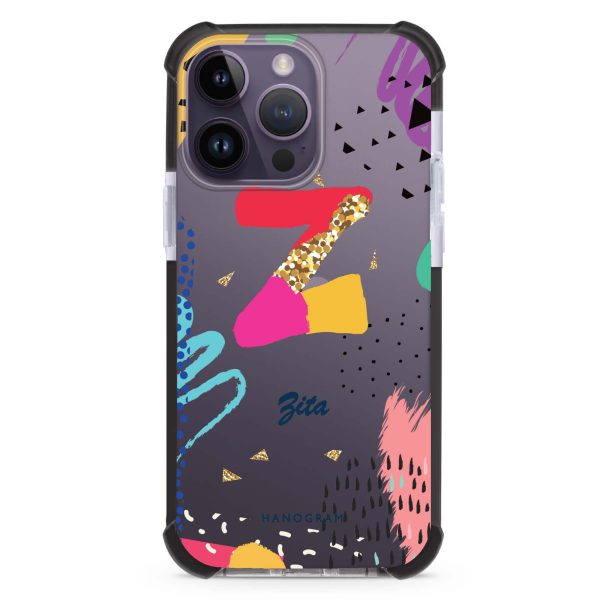 Artistic Monogram IV iPhone 14 Pro Ultra Shockproof Case For Sale