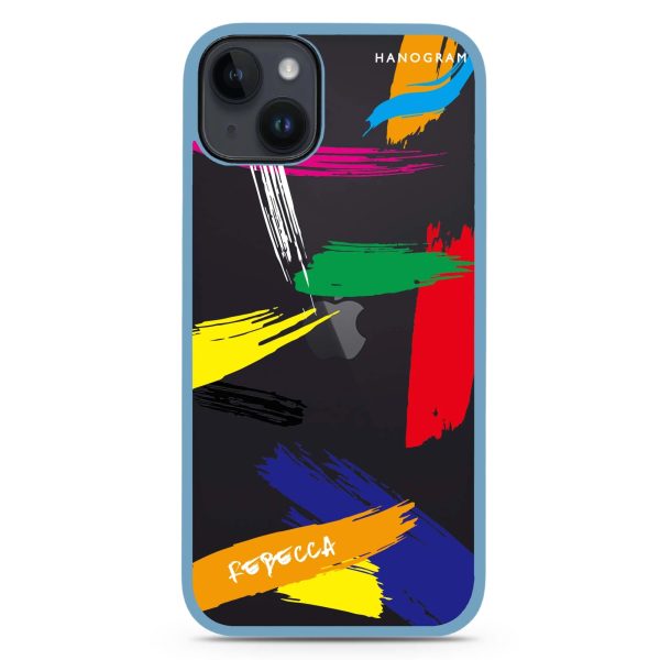 Brush Paint iPhone 14 Impact Guard Bumper Case Fashion