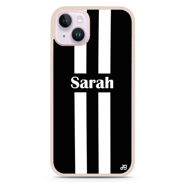 Black and white Stripes iPhone 15 Impact Guard Bumper Case Hot on Sale