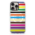 colorful stripe iPhone 14 Pro Max MagSafe Compatible Ultra Clear Case Online now