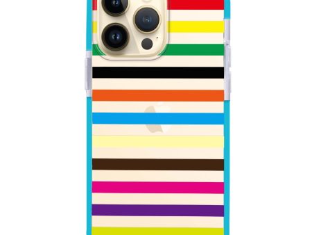 colorful stripe iPhone 14 Pro Max Ultra Shockproof Case For Sale