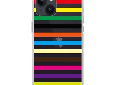 colorful stripe iPhone 14 Plus Ultra Clear Case Online now